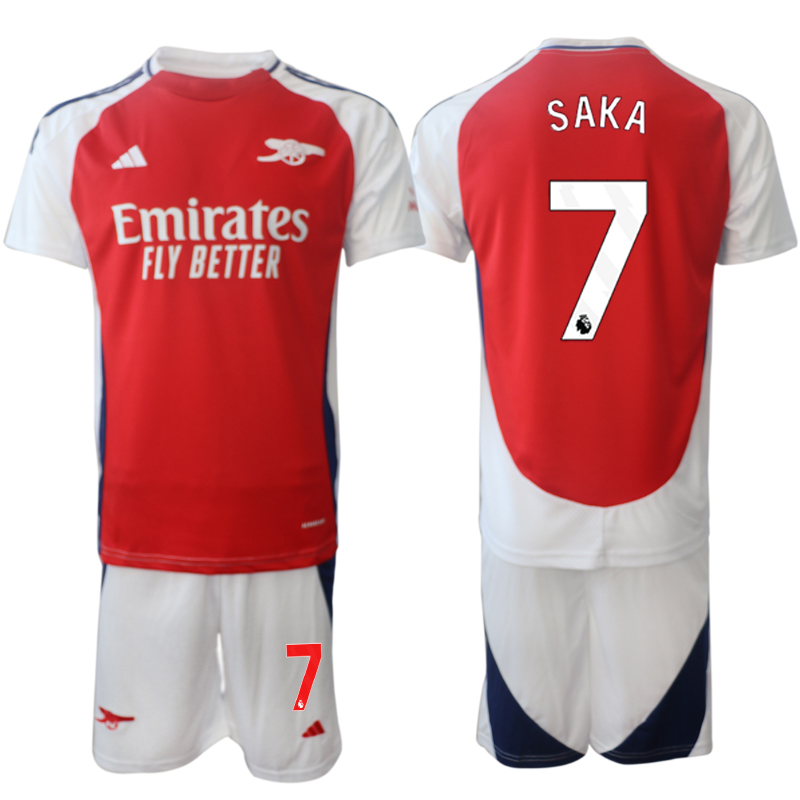 Men 2024-2025 Club Arsenal home Red 7 Soccer Jersey